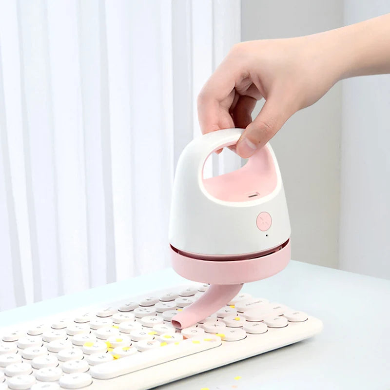 MOTAWISH Wireless Handheld Vacuum Cleaner Portable Mini USB Charging Small Desktop Vacuum for Home Car Cleaning