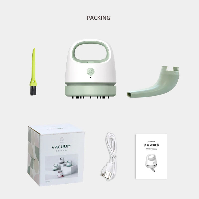 MOTAWISH Wireless Handheld Vacuum Cleaner Portable Mini USB Charging Small Desktop Vacuum for Home Car Cleaning